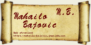 Mahailo Bajović vizit kartica